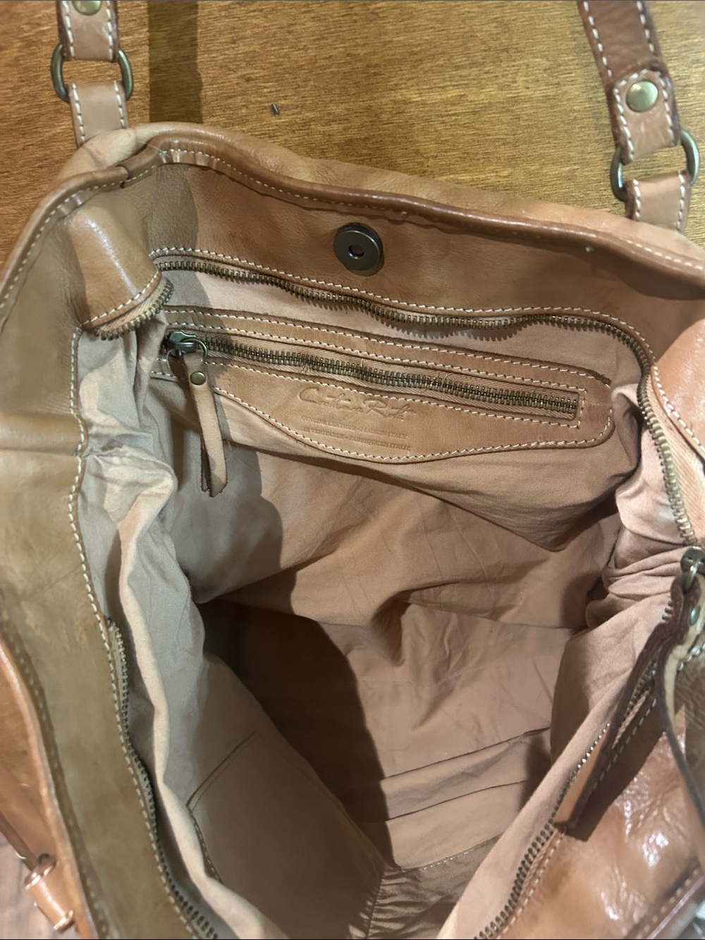 Vintage Costanza Rota Woven Leather Tote Bag in Brown - Picture 13 of 16